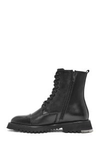 بوت چرم مشکی زیپ دار مردانه دری مد