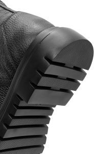 بوت چرمی بند دار مشکی مردانه دری مد