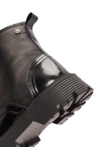 بوت چرمی بند دار مشکی مردانه دری مد