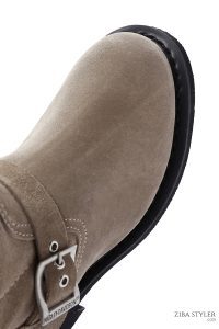 بوت چرمی زیپ دار زنانه هارلی دیویدسون بژ Laconia Hi