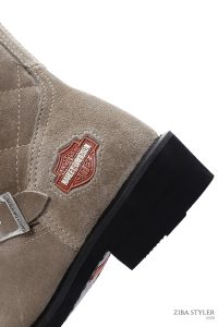 بوت چرمی زیپ دار زنانه هارلی دیویدسون بژ Laconia Hi