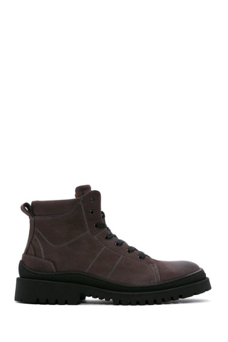 بوت چرمی مردانه آنتراسیت Nubuck دری مد
