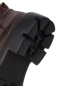 بوت چرمی مردانه قهوه‌ای زیپ‌دار زیره ضخیم دری‌مد