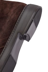 بوت چرمی مردانه قهوه‌ای سوییت بندی دری‌مد