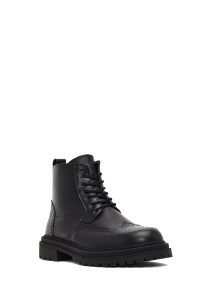 بوت چرمی مردانه مشکی زیپ‌دار دری‌مد