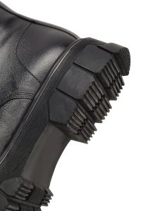 بوت چرمی مردانه مشکی زیپ‌دار زیره ضخیم دری‌مد