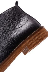 بوت چرمی مشکی بند دار مردانه دری مد