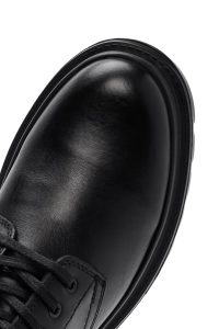 بوت چرمی مشکی بند دار مردانه دری مد