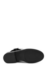 بوت چرمی مشکی زنانه دری مد