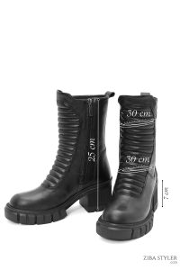 بوت چرمی مشکی زنانه هارلی دیویدسون Fork زیپ‌دار