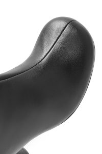 بوت چرمی مشکی زنانه پاشنه ضخیم زیپ دار دری مد