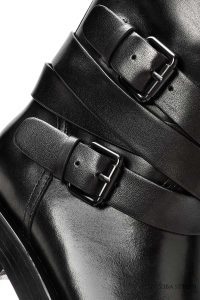 بوت چرمی موتورسواری مشکی زنانه دری مد