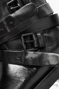 بوت چرمی موتورسواری مشکی زنانه دری مد