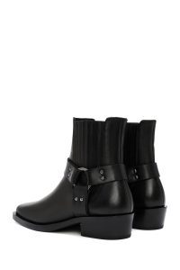 بوت چرمی کابوی با سگک مشکی زنانه دری مد