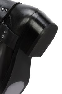 بوت چرمی کابوی با سگک مشکی زنانه دری مد