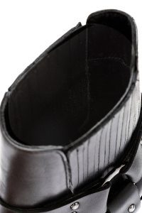 بوت چرمی کابوی با سگک مشکی زنانه دری مد