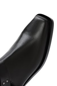 بوت چرمی کابوی با سگک مشکی زنانه دری مد