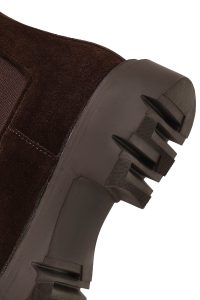 بوت چلسی جیر زنانه قهوه‌ای دری مد