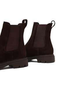 بوت چلسی جیر زنانه قهوه‌ای دری مد