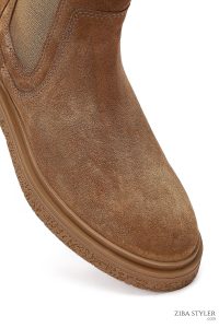 بوت چلسی زنانه جیر بژ دری مد