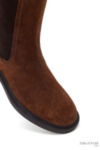 بوت چلسی زنانه جیر قهوه ای دری مد