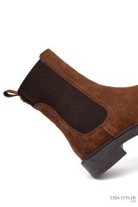 بوت چلسی زنانه جیر قهوه ای دری مد