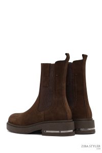بوت چلسی زنانه جیر قهوه ای دری مد
