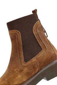 بوت چلسی زنانه جیر قهوه ای دری مد