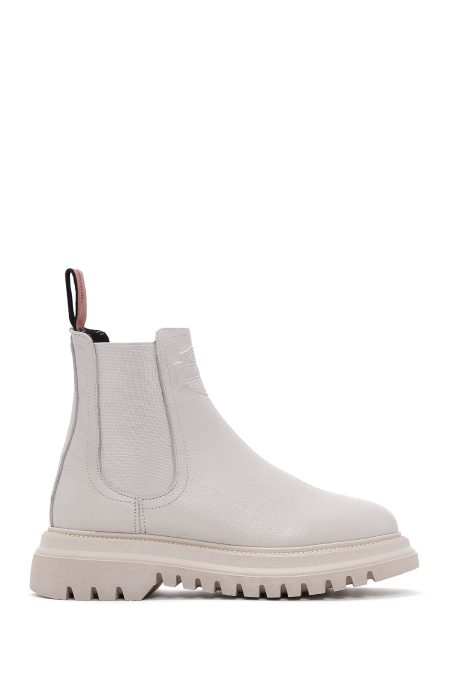 بوت چلسی زنانه هارلی دیویدسون با زیره ضخیم بژ موریر