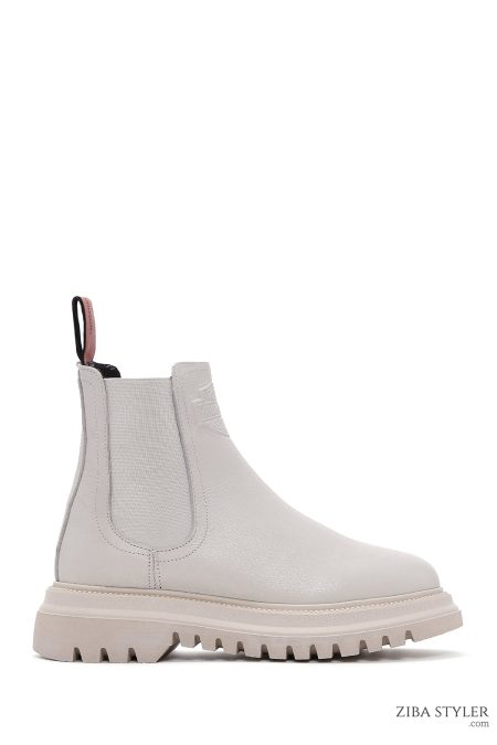 بوت چلسی زنانه هارلی دیویدسون با زیره ضخیم بژ موریر