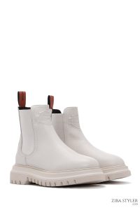 بوت چلسی زنانه هارلی دیویدسون با زیره ضخیم بژ موریر