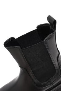 بوت چلسی زنانه چرمی مشکی دری مد