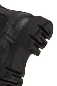 بوت چلسی چرمی زنانه مشکی دری مد