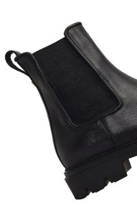 بوت چلسی چرمی زنانه مشکی دری مد