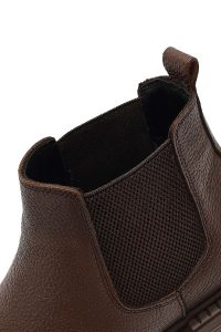 بوت چلسی چرمی مردانه قهوه‌ای دری‌مد