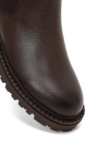 بوت چلسی چرمی مردانه قهوه‌ای دری‌مد