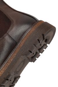 بوت چلسی چرمی مردانه قهوه‌ای دری‌مد