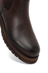 بوت چلسی چرمی مردانه قهوه‌ای دری‌مد