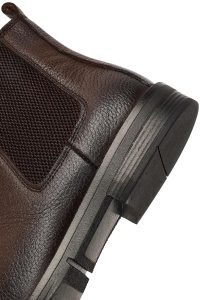 بوت چلسی چرمی مردانه قهوه‌ای دری‌مد