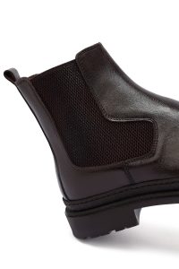 بوت چلسی چرمی مردانه قهوه‌ای دری‌مد