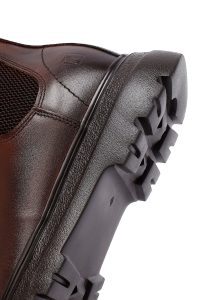 بوت چلسی چرمی مردانه قهوه‌ای دری‌مد