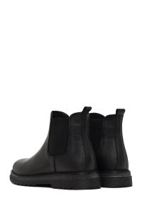 بوت چلسی چرمی مردانه مشکی دری‌مد