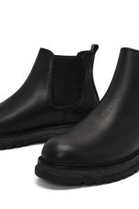 بوت چلسی چرمی مردانه مشکی دری‌مد