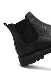 بوت چلسی چرمی مردانه مشکی دری‌مد