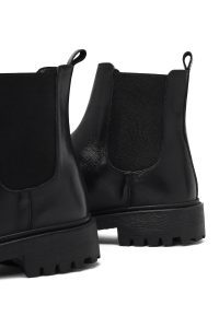 بوت چلسی چرمی مردانه مشکی دری‌مد