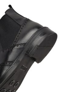 بوت چلسی چرمی مردانه مشکی دری‌مد