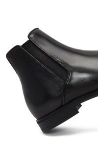 بوت چلسی چرمی مردانه مشکی دری‌مد