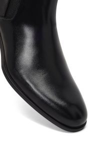 بوت چلسی چرمی مردانه مشکی دری‌مد