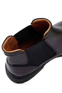 بوت چلسی چرمی مردانه مشکی دری‌مد