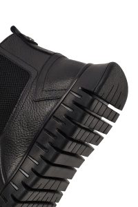 بوت چلسی چرمی مردانه مشکی زیره ضخیم دری‌مد